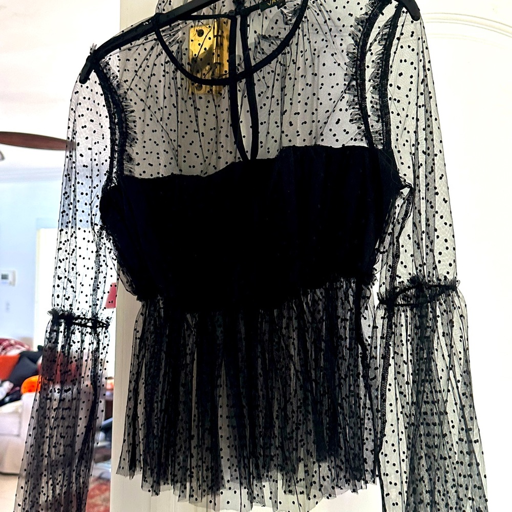 Transparent black t shirt